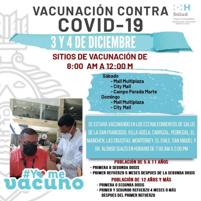 vacunación Honduras domingo